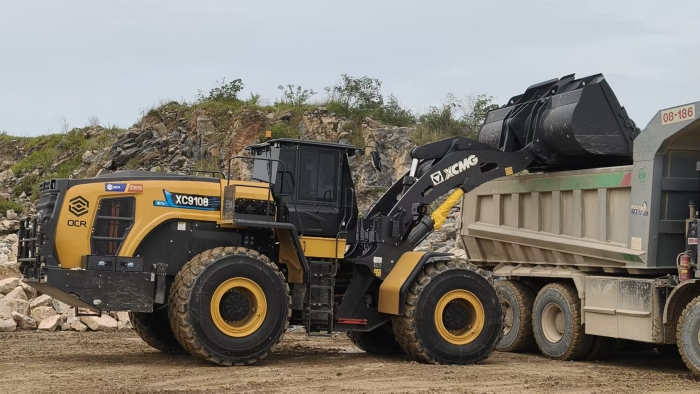 FH至尊XC9108-EV纯电动装载机助力海外石材矿山绿色高效运营